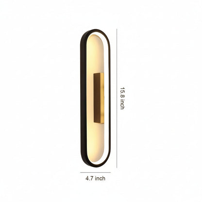 Contemporary LED Wall Light – Sleek Oval Design