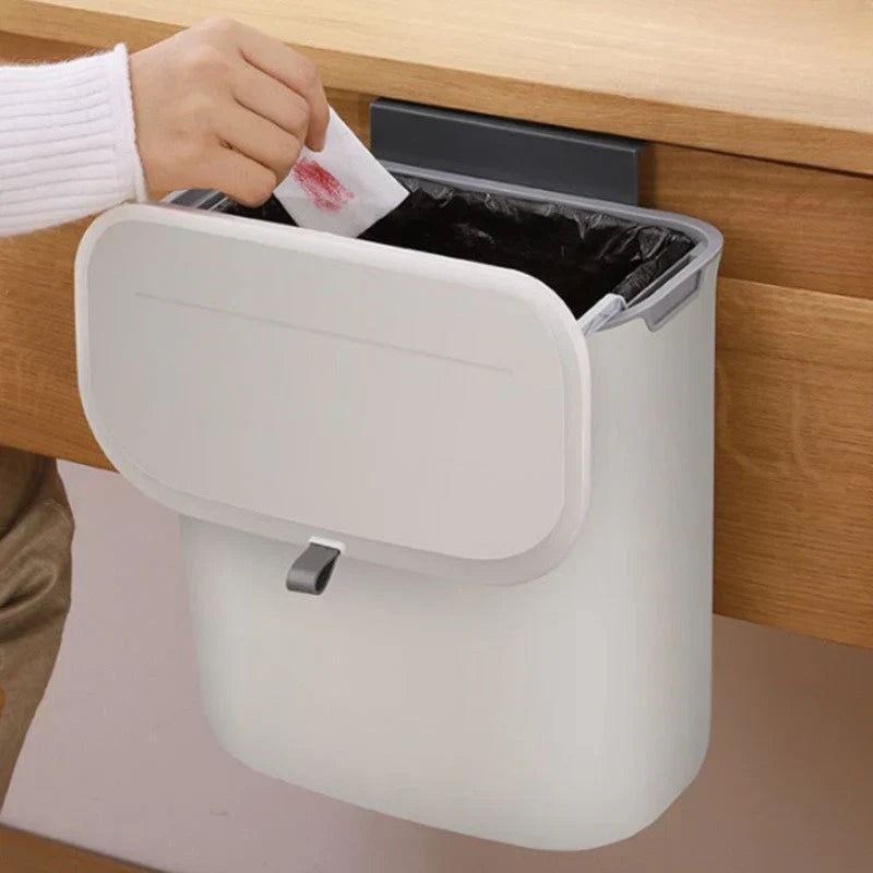 Space-Saving Kitchen Trash Can - Rotating Lid - Cofik