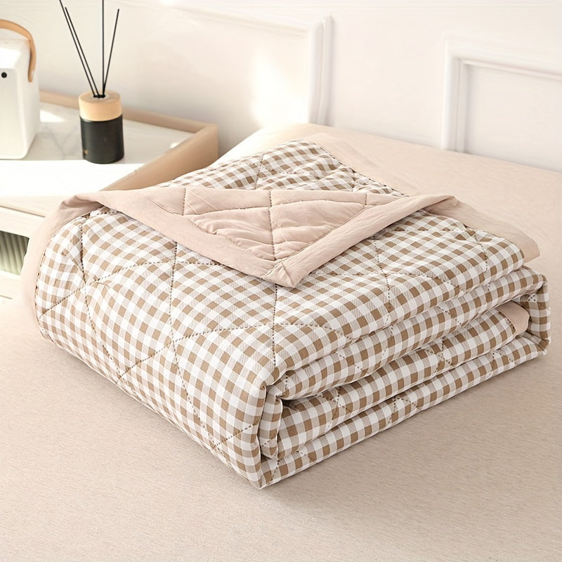 Soft Plaid Throw Blanket for Chilly Nights