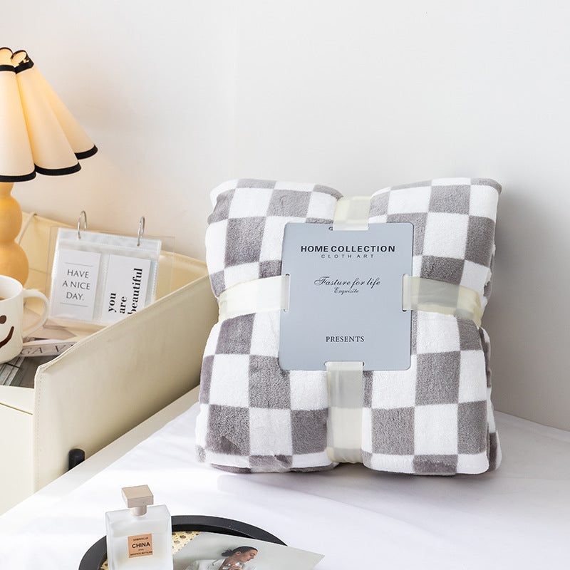 Cozy Plaid Throw Blanket for Home Decor