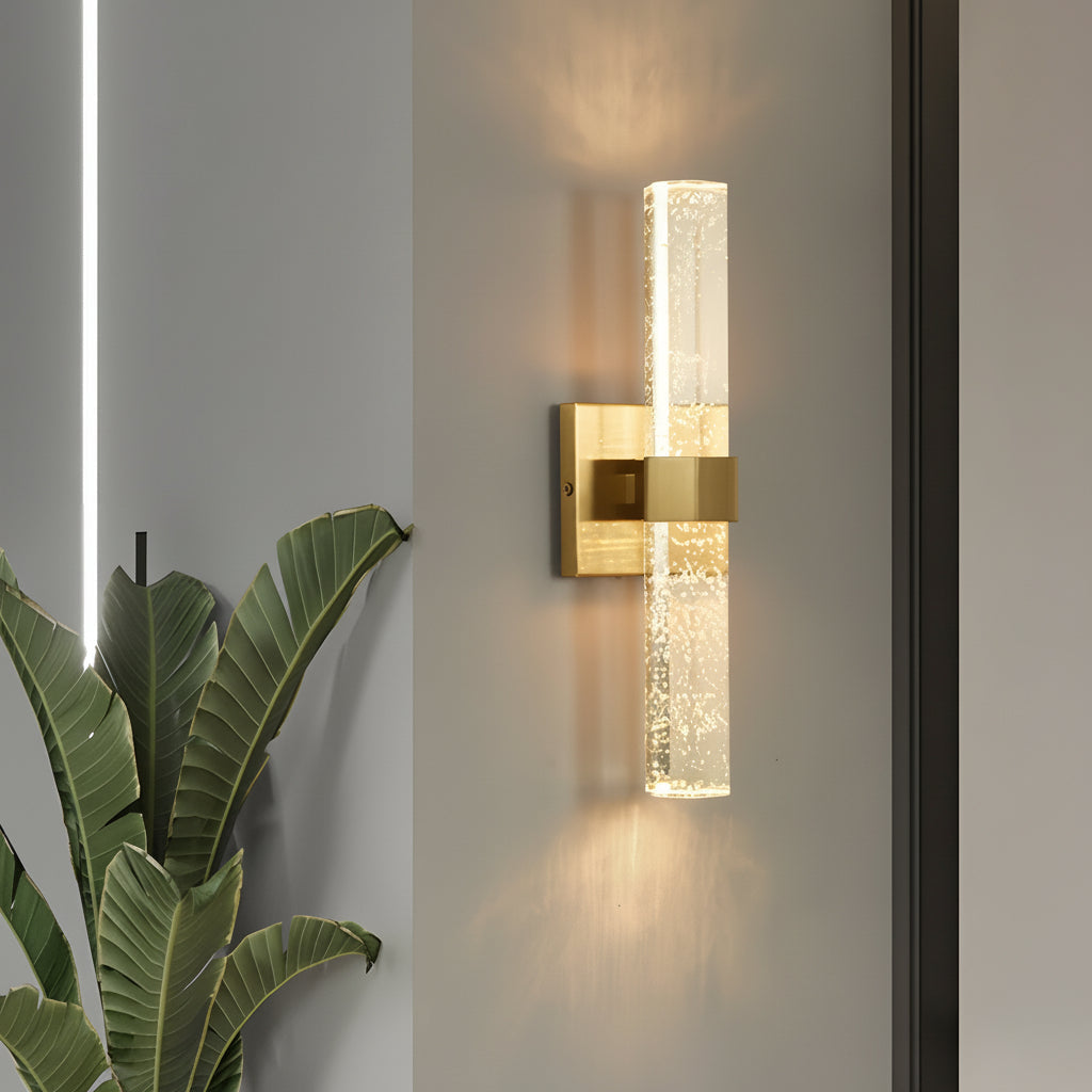 Elegant Gold LED Wall Light Modern Cylinder Sconce