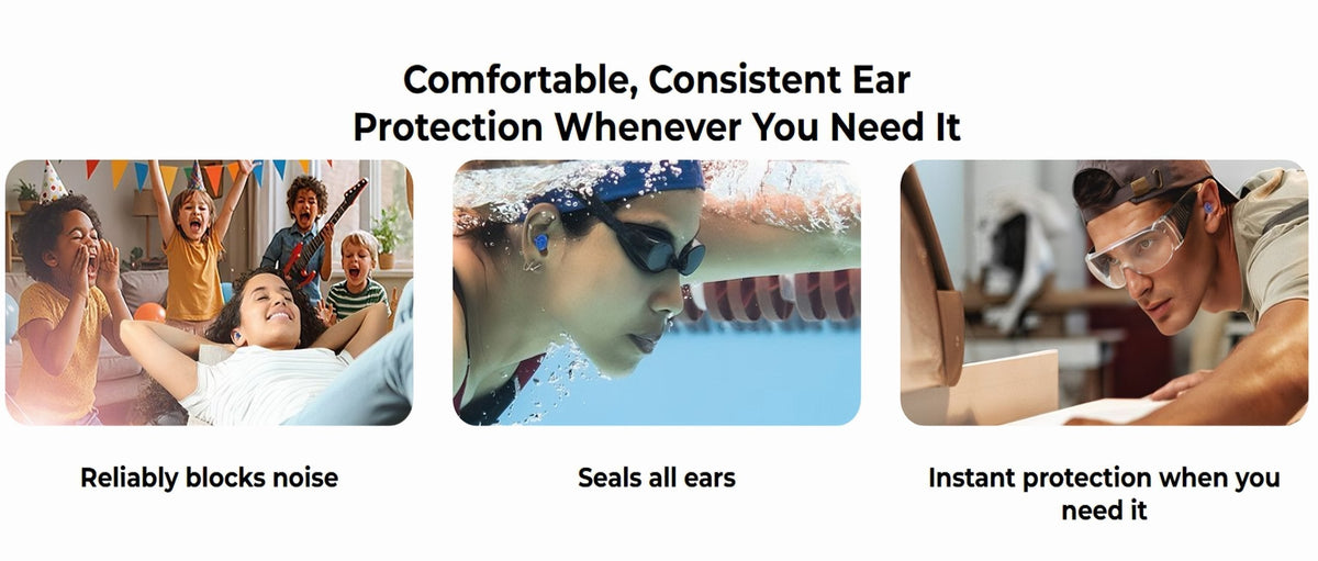 Soft Reusable Silicone Ear Plugs Noise Reduction
