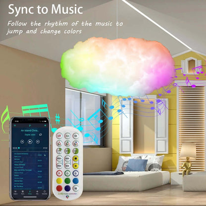 Colorful 3D Cloud Lamp with APP Control and Music Sync
