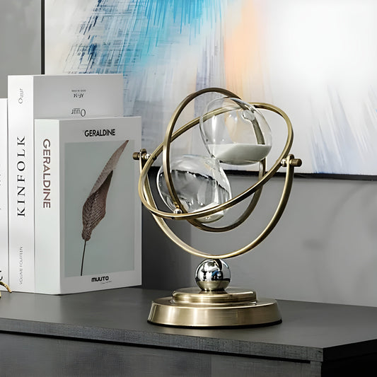 Classic Hourglass Clock with Gold Finish - Cofik