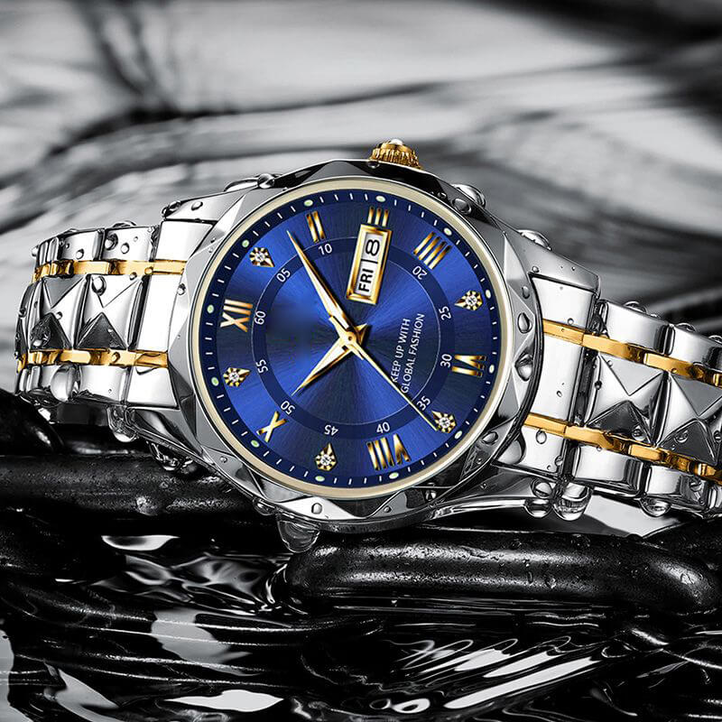 Waterproof Stainless Steel Quartz Men's Sports Watch