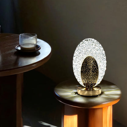 Soft Touch LED Desk Lamp with Decorative Feather Shade