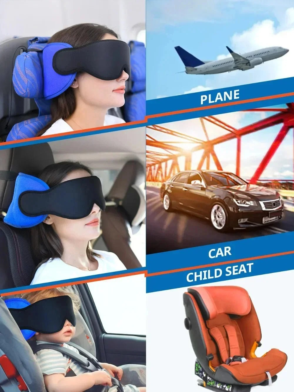 Comfortable Airplane Neck Pillow Set