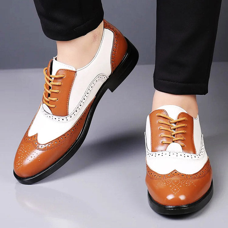 Classic Brown Leather Lace Shoe