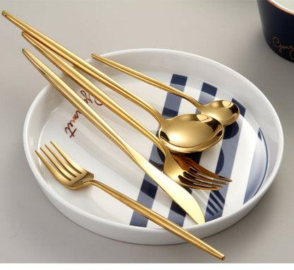 Luxury Golden Flatware Set
