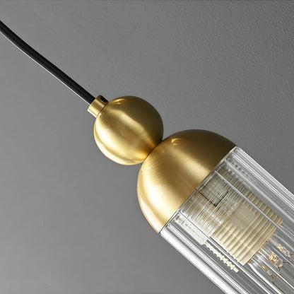 Simple Brass Glass Pendant Light Fixture