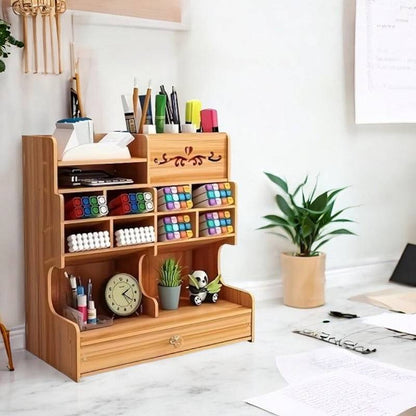 Compact Office Storage Tray with 3 Piece Drawer Set