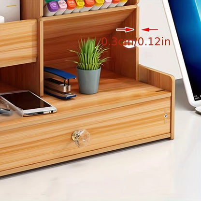 Compact Office Storage Tray with 3 Piece Drawer Set