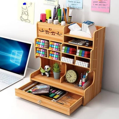Compact Office Storage Tray with 3 Piece Drawer Set