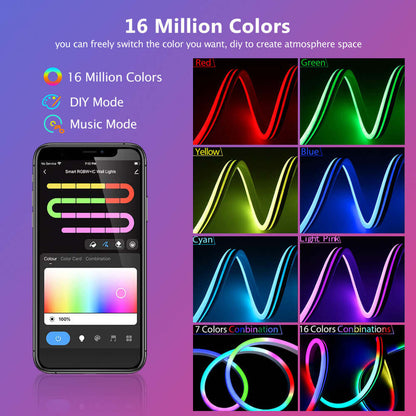 Colorful Music Sync LED Neon Lamp with Remote Control