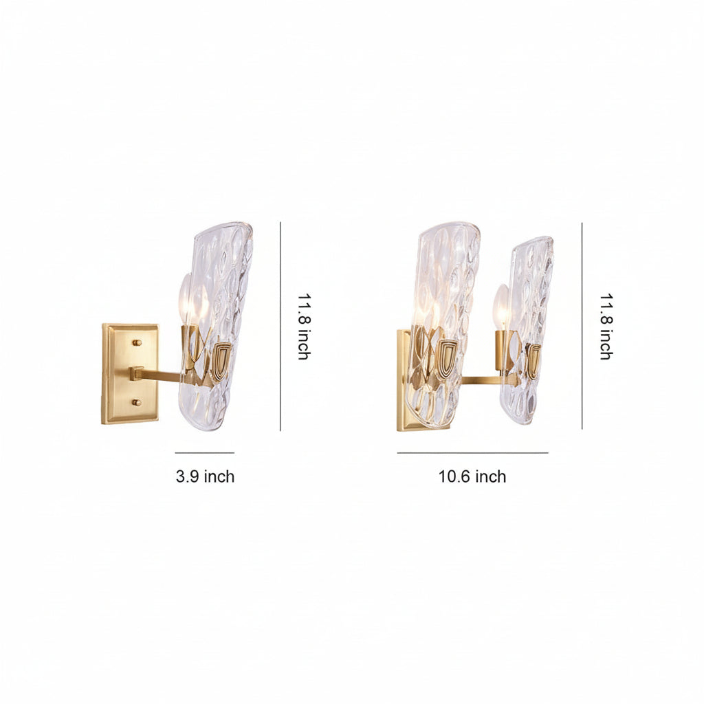 Elegant Brass Glass Wall Light