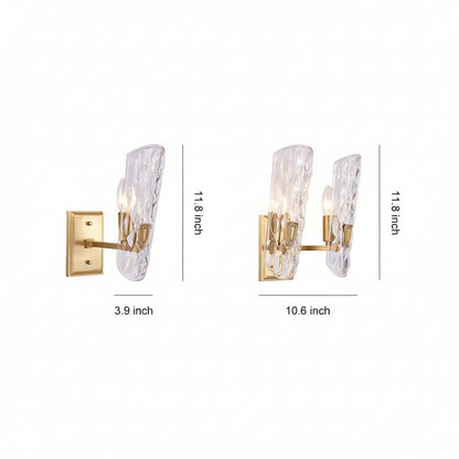 Elegant Brass Glass Wall Light