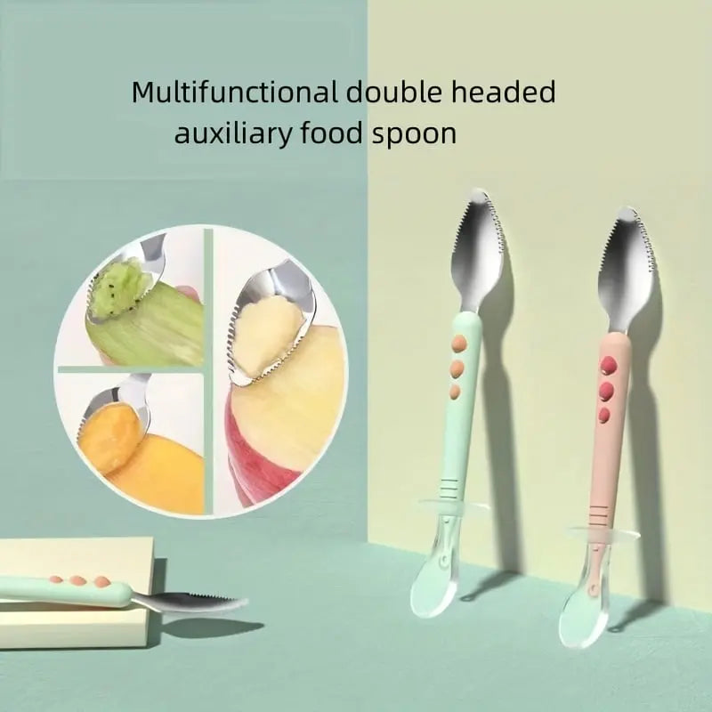 Baby Feeding Spoon with Soft Scraper