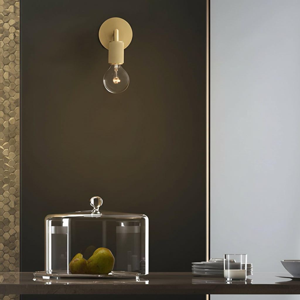 Contemporary Gold Glass LED Wall Light - Cofik