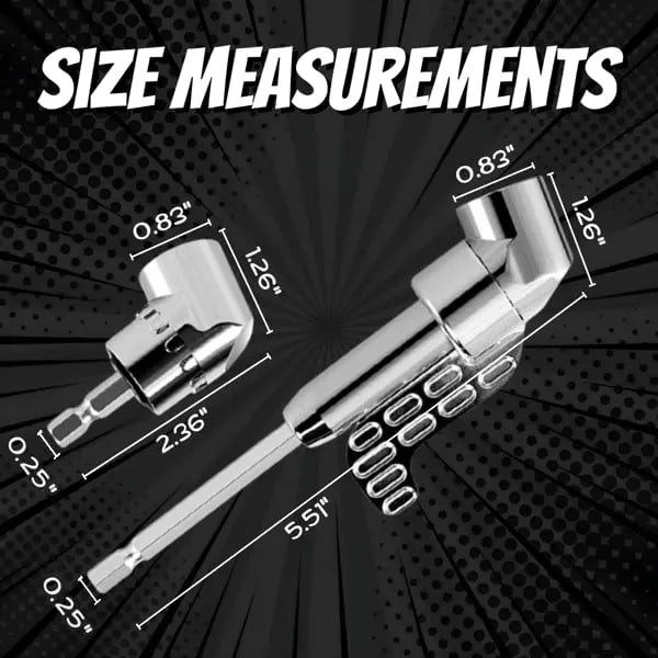 Right Angle Drill Attachment with Magnetic Grip Set