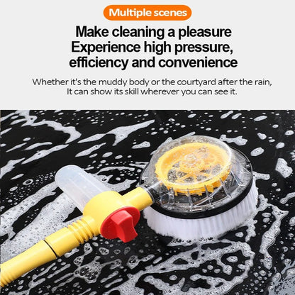 Turbo Car Wash Brush with Soap Dispenser & Long Handle