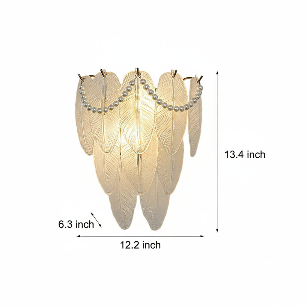 Elegant Glass Wall Light with Gold Accent
