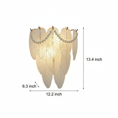 Elegant Glass Wall Light with Gold Accent