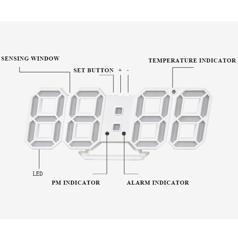 Digital LED Clock Radio Alarm