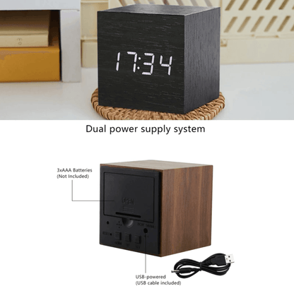 Modern Wooden LED Wall Clock