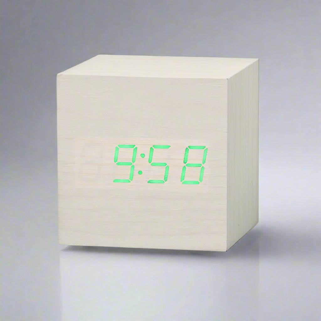 Smart LED Wooden Digital Alarm Clock