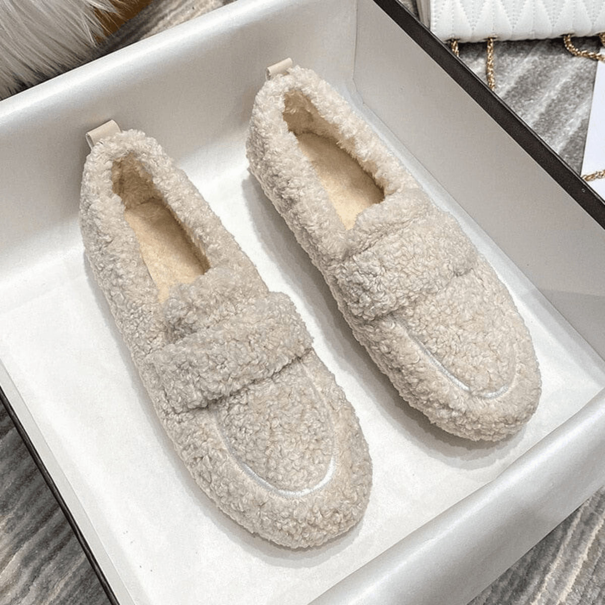 DouceMarche Slippers – Plush Indoor Moccasins, Soft Comfort and Cozy Warmth