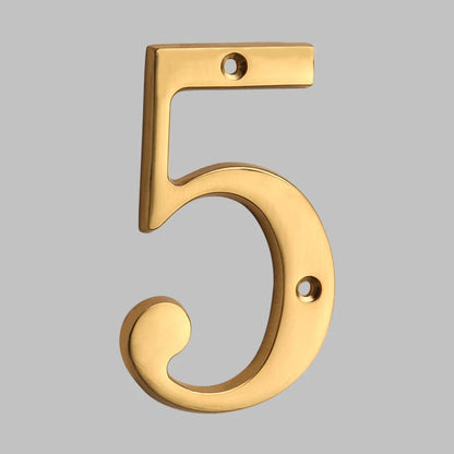 Classic Solid Brass House Number Plate