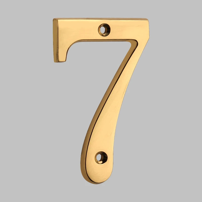 Classic Solid Brass House Number Plate