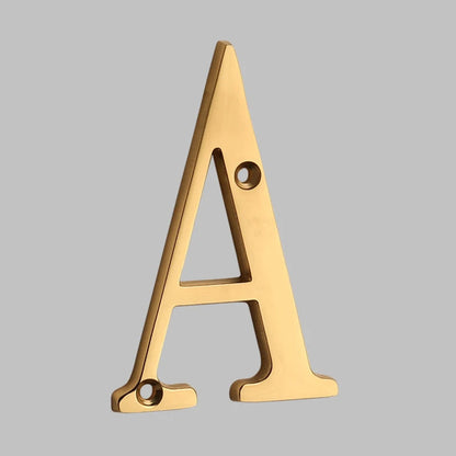 Classic Solid Brass House Number Plate