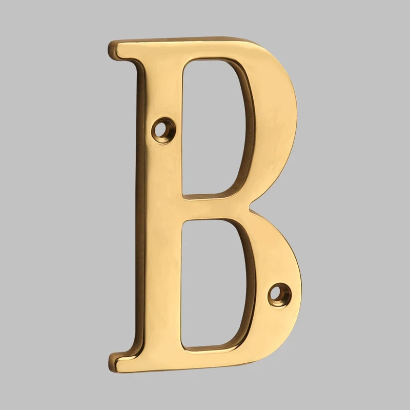 Classic Solid Brass House Number Plate
