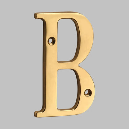 Classic Solid Brass House Number Plate