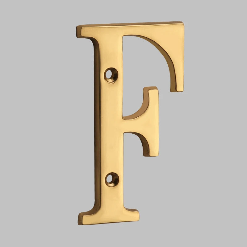 Classic Solid Brass House Number Plate