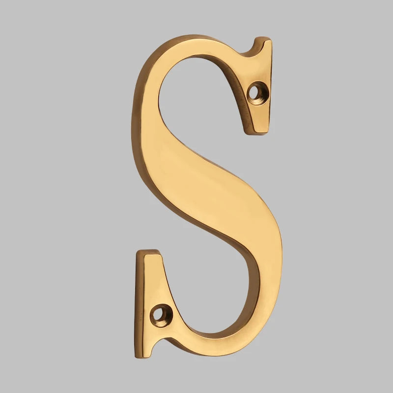 Classic Solid Brass House Number Plate