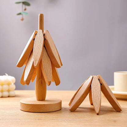 Natural Wood Coasters Set