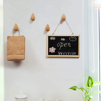 Natural Wooden Waterfall Wall Hook Rack