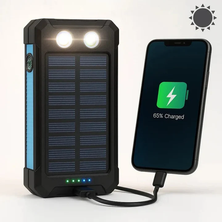 Large Waterproof Portable Solar Charger Bank