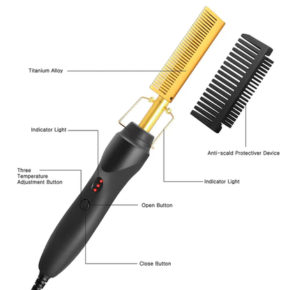 Thermal Comb for Curly and Damaged Hair
