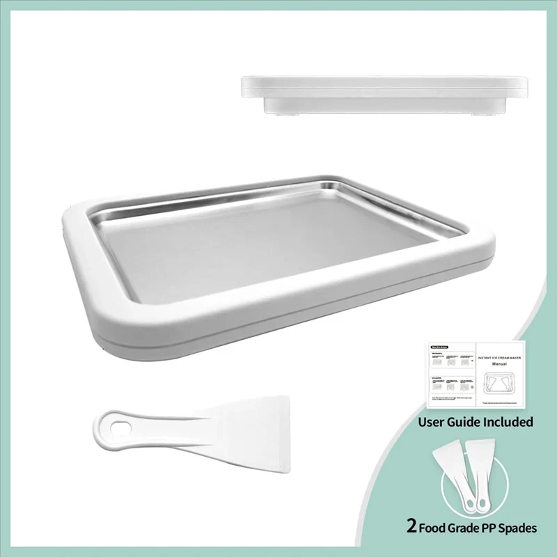 Easy Home Ice Cream Roll Machine Stainless Steel