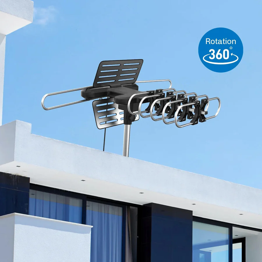 Outdoor HDTV Antenna with 360° Rotation Motor