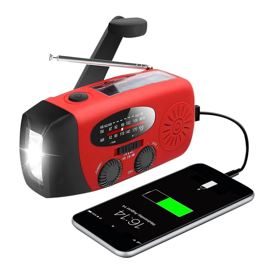 Portable Solar Powered Radio with Battery Charger - Cofik