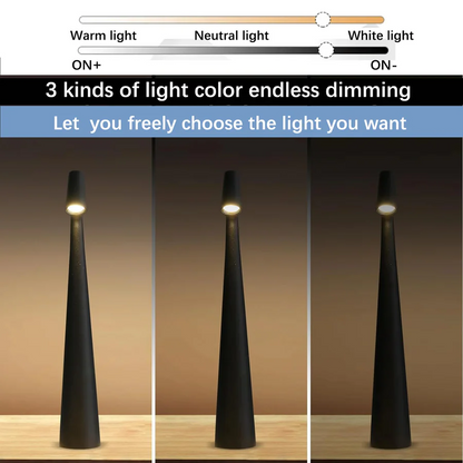 LED Reading Lamp with 3 Color Touch Dimmer
