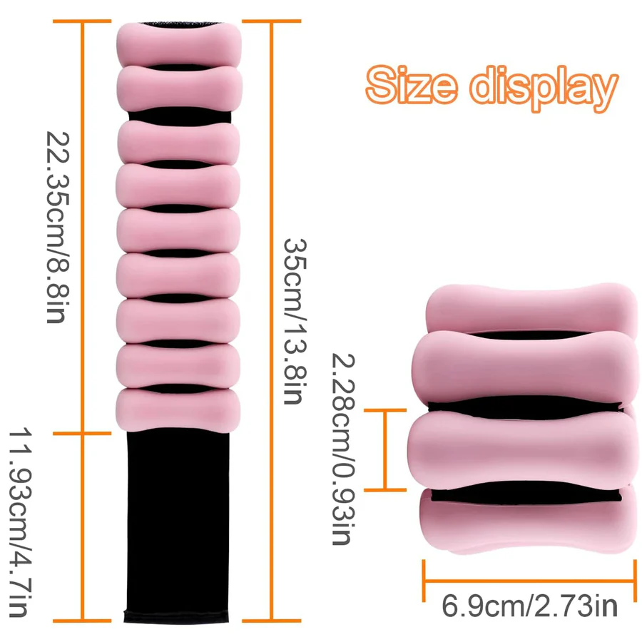 Comfortable Silicone Ankle and Wrist Weights Set
