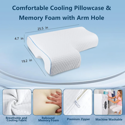 Contour Couple Pillow with Armrest and Memory Foam