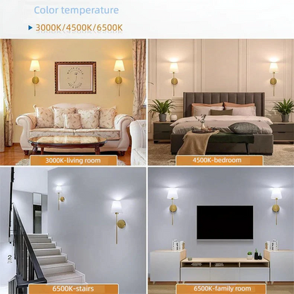 Battery Powered LED Wall Lights (Pair)