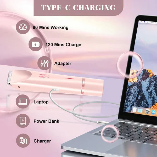 Ladies Rechargeable Razor & Hair Trimmer