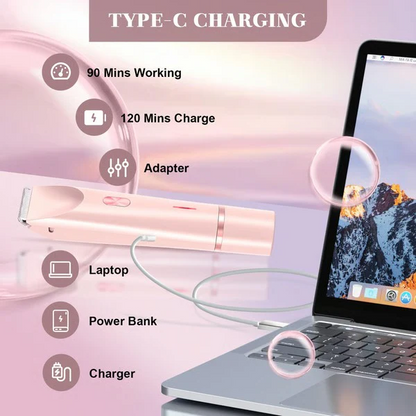 Ladies Rechargeable Razor & Hair Trimmer